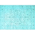 thumbnail image 1 of Ahgly Company Indoor Rectangle Medallion Light Blue Traditional Area Rugs, 2' x 3', 1 of 4