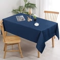 thumbnail image 1 of Wipe Clean Tablecloth, Rectangle Striped Jacquard Waterproof Table Cloth Dining Table Cover, 1 of 6