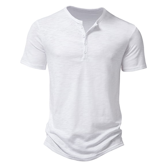 vdgthytj T-Shirts à Manches Courtes pour Hommes, Boutonnés, Col Rond, Ajustés, T-Shirts de Musculation Légers et Respirants, Chandails Athlétiques de Gym