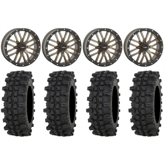 System 3 ST-3 Bronze 20" Wheels 35" ACP Tires Can-Am Commander Maverick Renegade Outlander Defender