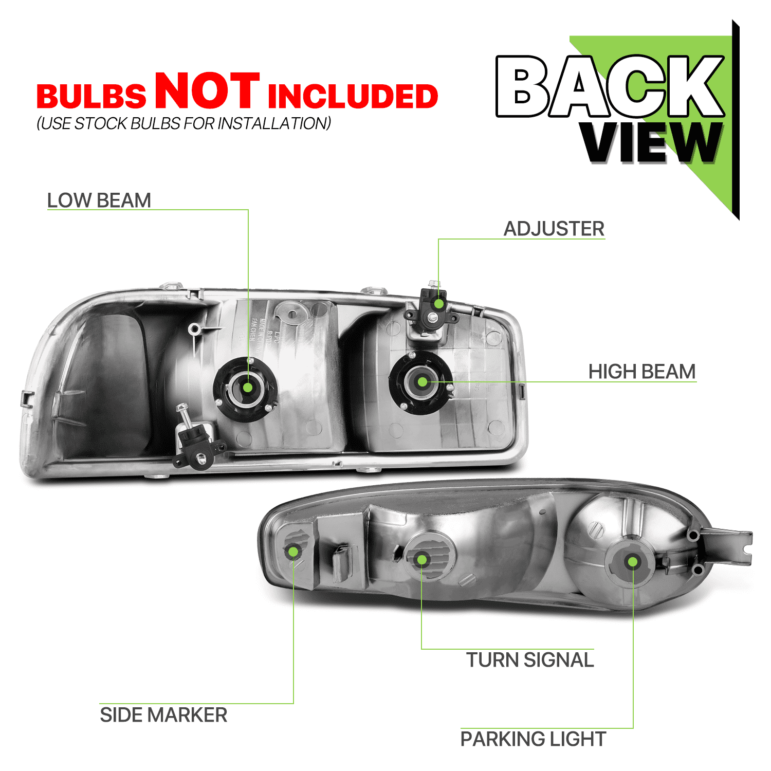 Magshion Headlights Assembly for 2001-2007 GMC Sierra, 01-06 GMC Yukon Denali, Yukon XL 1500 Denali Pickup