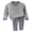 Grey, variant on Faraee Toddler Baby 2 Piece Outfit Set Plaid Long Sleeve Crew Neck Top Solid Color Long Pants Soft Knit Loungewear for Boys Girls 6‑12 Months to 6‑7 Years