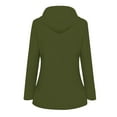 thumbnail image 6 of BiZtdJrK Raincoat for Women Fleece Lined Warm Hooded Winter Jackets Casual Zip Up Waterproof Rain Jackets Plus Size Trench Coat Outerwear with Pockets Best Sales Today Army Green M, 6 of 8