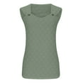 thumbnail image 4 of Mrat Slim Tank Women's Fashion Casual Sleeveless Blouse V-Neck Tops Camisoles for Women for Under Clothes S-527 Army-Green L, 4 of 6