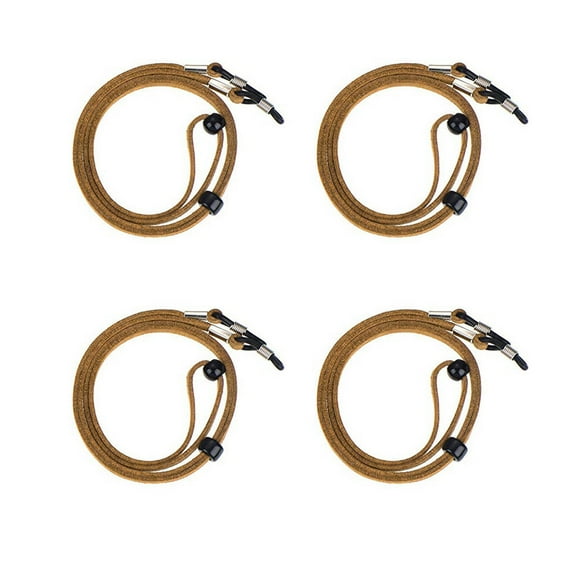 CCOCC 4 Pcs Glasses Strap,Sport-Ready and Non-Slip Glasses Holder,Comfortable Korean Velvet Eyeglass Chains for Women,Beige