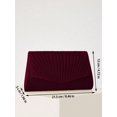 thumbnail image 5 of REMANLAN Women's Pleated Satin Evening Clutch Purse with Detachable Chain Strap, Burgundy, 5 of 7