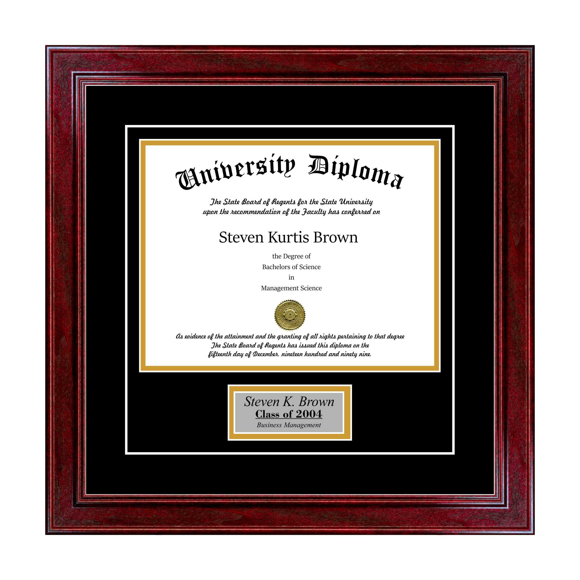 Personalized Single Diploma Frame With Double Matting For 8 5 X 11 personalized-single-diploma-frame-with-double-matting-for-8-5-x-11