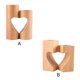 thumbnail image 5 of Ounissouiy Paquete de 2 candelabros para sala de estar, dormitorio, comedor, corazón hueco, candelabros de madera, vacaciones, bodas, Kits y herramientas para tallar Ronda, 5 of 6