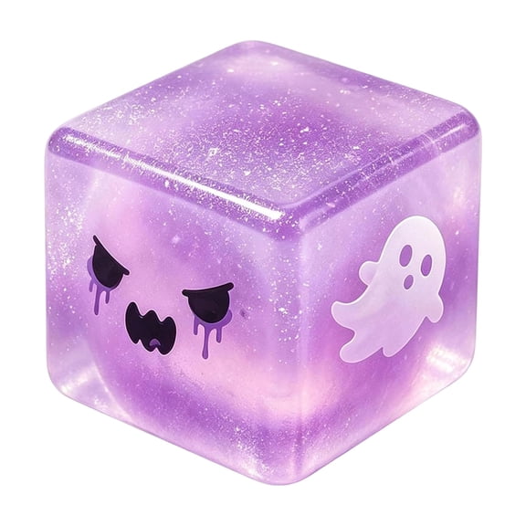 UALSRZL Halloween Ice Cubes Squeeze Toys, Slow Rise Glitter Cube Squishies Fidget Toys, Soft Sugar Stress Balls for Adults Anxiety Relief Office Home