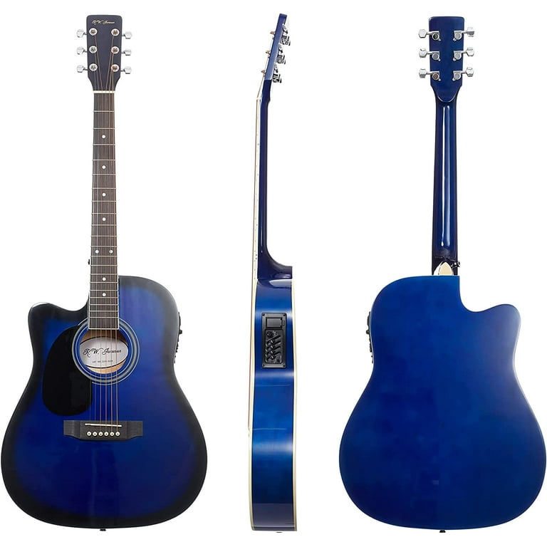Jameson guitars thinline full size acoustic electric guitar with case and picks hot sale