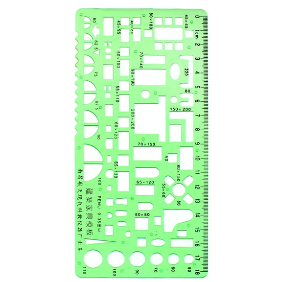 Furniture Constraction Balck Scale Drafting Drawing Stationery Template Ruler  Supplier
