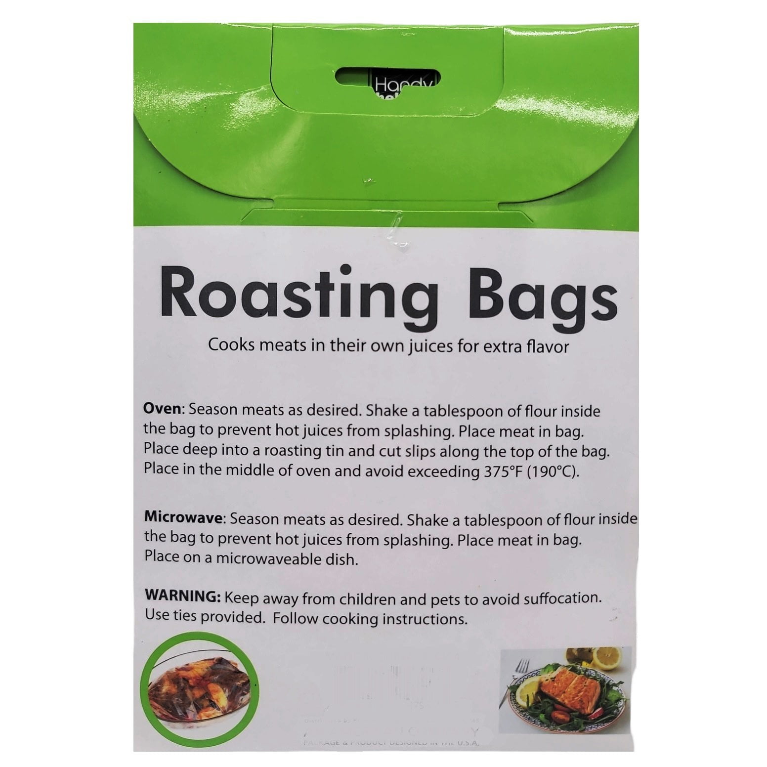 20Counts Oven Bags, Cooking Roasting Bags for Meats Chicken Fish