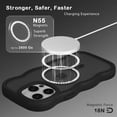 thumbnail image 2 of HionlyPro Compatible with iPhone 13 Pro Max Magnetic Case, Compatible with Magsafe Wavy Frame Cute Translucent Matte Hard Back Silicone Bumper Shockproof Phone Case Women Girls, 2 of 6