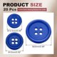 thumbnail image 2 of Uxcell 20 Pcs 40L Botones de costura de resina de 4 agujeros para manualidades 1" redondos, 2 of 6