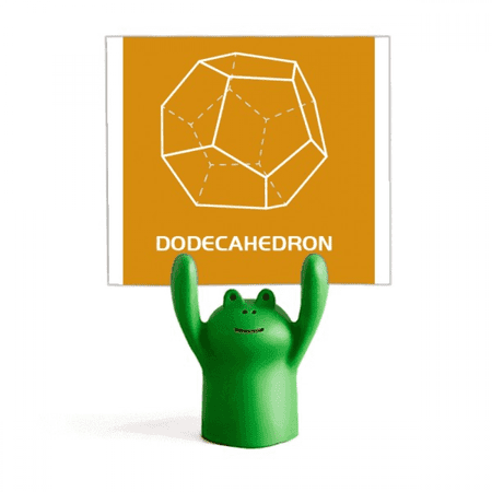 Dodecahedron Mathematical Geometric Space Memo Holder Cartoon Animal Frog Stand Decoration