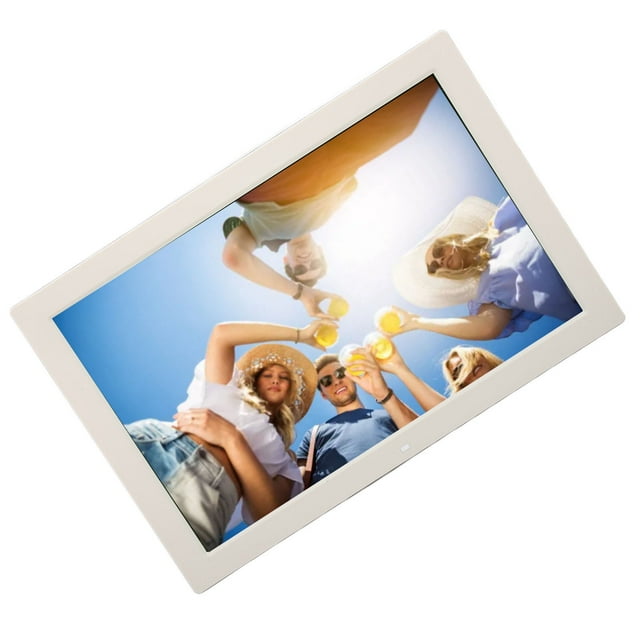 Cadre Photo Numérique 17 Pouces HD 1080P 1440x900 Écran IPS Prise en Charge Carte de Stockage Cadre Photo Numérique Intelligent avec Prévisualisation d'Image et Télécommande, Luminosité Réglable