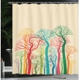 thumbnail image 4 of Ambesonne Autumn Shower Curtain, Colorful Abstract Trees, 69"Wx75"L, Multicolor, 4 of 5