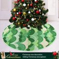 thumbnail image 2 of Cute Green Scale Picture Christmas Tree Skirt Stand Mat Waterproof Floor Protection Mat for Holiday Decoration, 2 of 6
