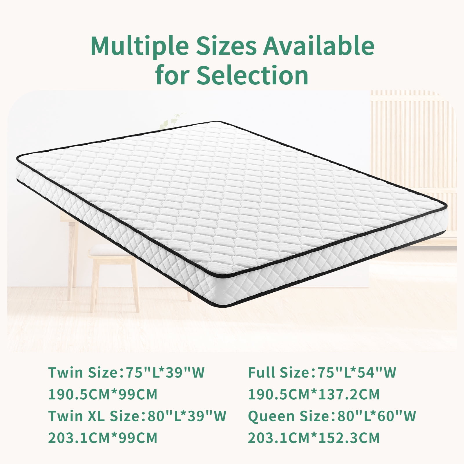 6 Inch Twin Mattress for Kids Adults Single Bed, Memory Foam Twin Size Mattress in a Box for Comfort Sleep & Pressure Relief, CertiPUR-US Certified Twin Mattresses Medium Firm,Fiberglass-Free