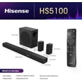 thumbnail image 5 of Restored Hisense HS5100 5.1Ch Sound Bar with Wireless Subwoofer, 540W, Dolby Digital Plus, Bluetooth 5.3, EzPlay, Roku TV Ready, DTS: X, HDMI/AUX/ARC/Optical/USB (HS5100, 2024 Model) (Refurbished), 5 of 7
