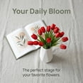 thumbnail image 4 of Unique Bargains Slim Bud Vase for Single Stem Blooms Decor White 2.8"L x 2.8"W x 7.9"H, 4 of 5
