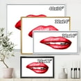 thumbnail image 4 of Sexy Plump Puffy Girl Lips Biting 40 in x 30 in Framed Painting Canvas Art Print, by Designart, 4 of 5