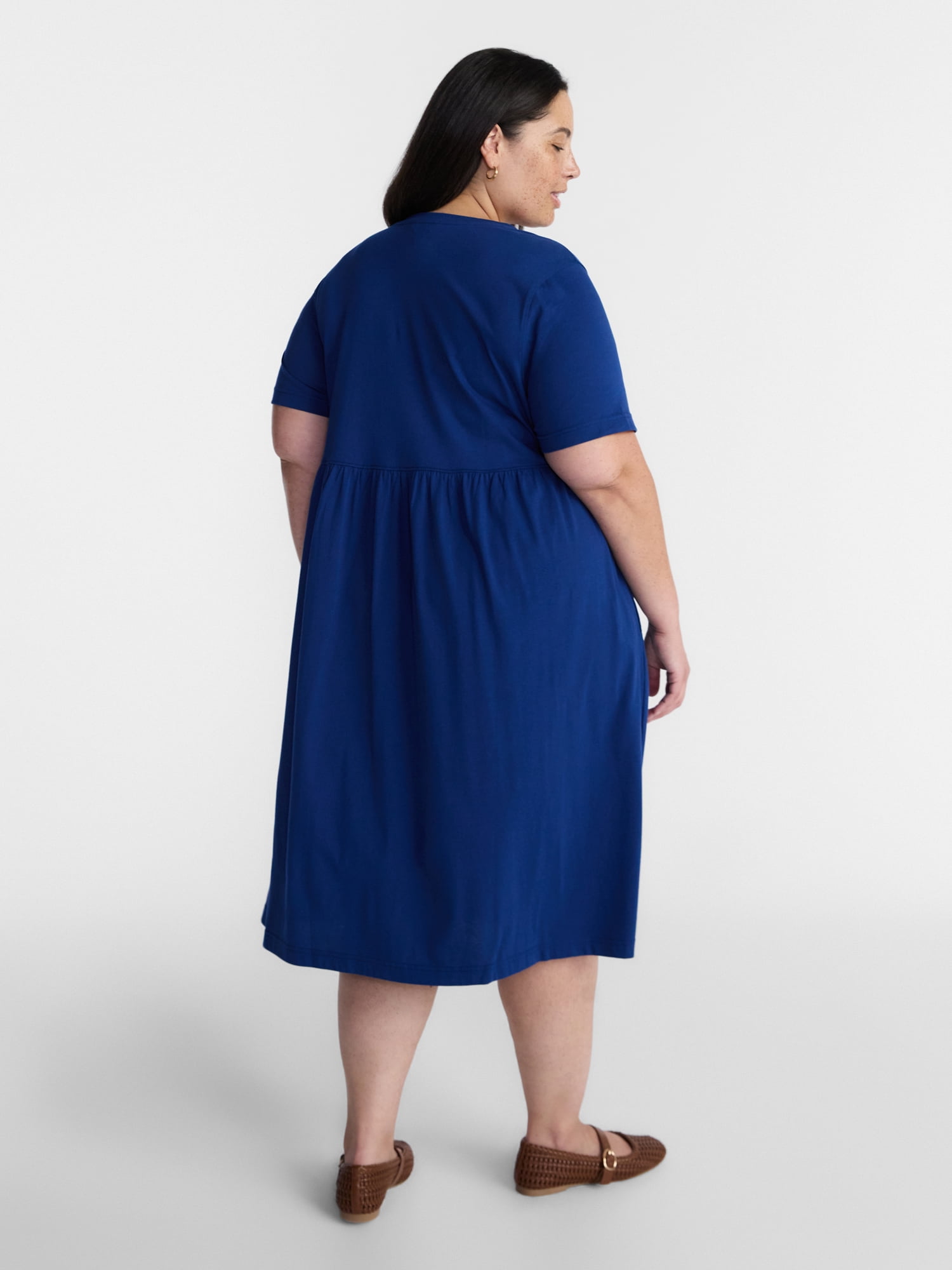 Terra & Sky Women’s Plus Babydoll Dress, Sizes 0X-5X