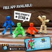 Zing StikBot Single Pack - Includes 1 StikBot - Collectible Action Figures and Accessories, Stop Motion Animation, Ages 4 and Up (Sand)