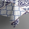 thumbnail image 3 of Blue Ethnic Geometric Patchwork Pattern Rectangle Tablecloth 60"x84",Waterproof Polyester Rectangle Table Cloth, Wipeable Spillproof Polyester Tablecloth for Dining, Camping, Indoor and Outdoor, 3 of 5