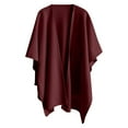 thumbnail image 4 of BLOCLOALO Women's Shawl Wrap Poncho Elegant Soft Open Front Cardigan Shawls for Spring Fall Winter Cross Front Wedding Travel Shawls Cape Brick Red One Size, 4 of 6