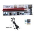 thumbnail image 4 of ZheElen PCI -E Riser Board PCI -E 1x to 16x Extender Adapter GPU Riser Card with 6 -pin 4 -pin SATA Interface 6 -pin PCI -E Riser Card red 1Set, 4 of 6