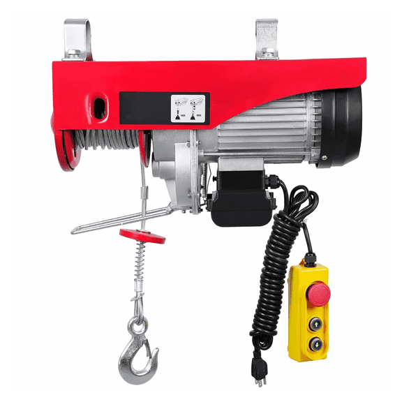 880lbs Electric Hoist, 110V Attic Lift with 14ft Remote, 20-40ft Lifting Height, Garage Warehouse Electric Winch - 440/880lbs Capacity