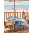 thumbnail image 2 of Outdoor Tablecloth with Umbrella Hole for Patio/Picnic/Party/Camping, Coastal Jellyfish Waterproof Table Cloth Rectangle Table Cover Washable, Ocean Nautical Starfish Coral Leaves (54"x 80"), 2 of 9