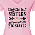 thumbnail image 4 of Inktastic Only the Best Sisters Get Promoted to Big Sister Women's V-Neck T-Shirt, 4 of 5