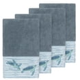 thumbnail image 2 of Authentic Hotel and Spa  Turkish Cotton Turtles Embroidered Teal Blue 4-piece Hand Towel Set, 2 of 3