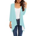 thumbnail image 2 of Delayuji Women's Cardigan Sweater Solid Color Fashion Casual 3/4 Sleeves Cardigans For Women Long Sleeve Cardigan, 2 of 6