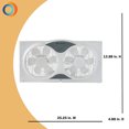 thumbnail image 3 of Comfort Zone Ventilateur de Fenêtre Réversible Double 3 Vitesses avec Télécommande, Blanc, 3 of 8
