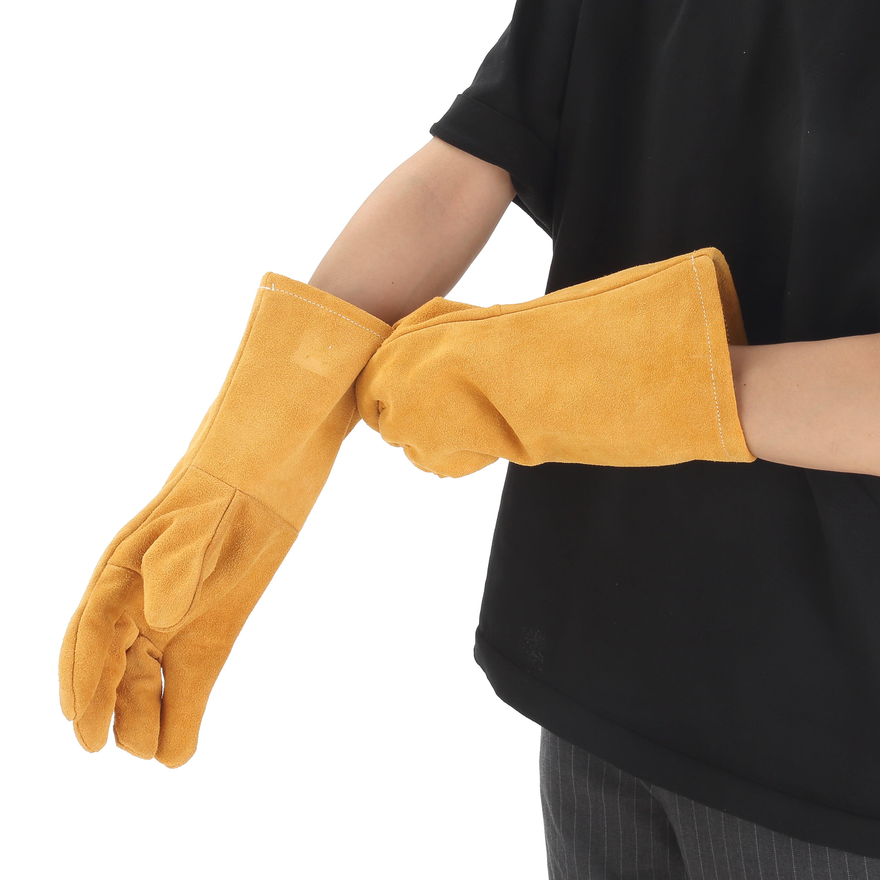 Hyper Tough Leather Welding Working Gloves, 1 pair