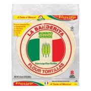 La Banderita Burrito Grande Extra Large Flour Tortillas 8 Count