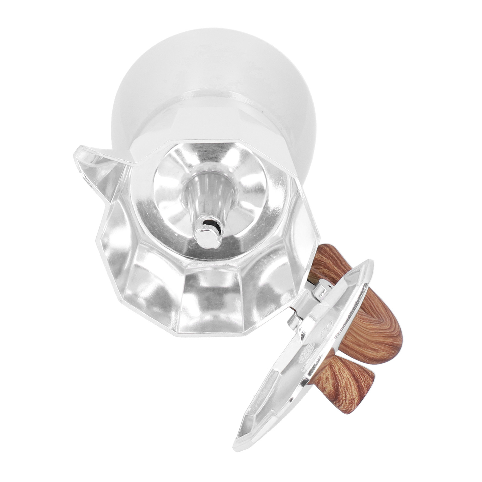 150ML Stovetop Espresso Maker, Espresso Cup Moka Pot Italian Coffee Maker, Manual Cuban Coffee Percolator Machine[White]
