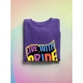 thumbnail image 3 of Live With Pride Colorful Banner Sweatshirt Women -Smartprints Designs, Female 3X-Large, 3 of 4