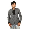 thumbnail image 1 of Blazer Gris Soirée Col Montant pour Hommes. Ce Produit Est Fait sur Commande., 1 of 2