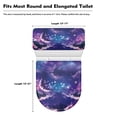 thumbnail image 5 of HELLHERO Moon Butterfly Keep Dust Stain 2 Piece Set Bathroom Seat Covers, Elastic Bottom Elastic Fabric Toilet Seat Cover Replacement & Stays in Place, Washable and Reusable, Dust-Proof, Stretch Fit, 5 of 5