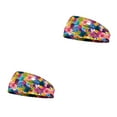 thumbnail image 1 of Qarigey Diademas de ganchillo Estiramiento Deportes Banda para la cabeza Tie-dye Banda ancha para el sudor Estampado Accesorios para el cabello tipo 4 2piezas Qarigey CBP275054, 1 of 6