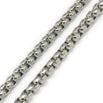 thumbnail image 2 of Collar de cadena de acero inoxidable 201 para hombre, moderno, de 4 mm, con cierre de mosquetón. Ideal para hombre y mujer. Color acero inoxidable. 60 cm (23,62 pulgadas)., 2 of 3