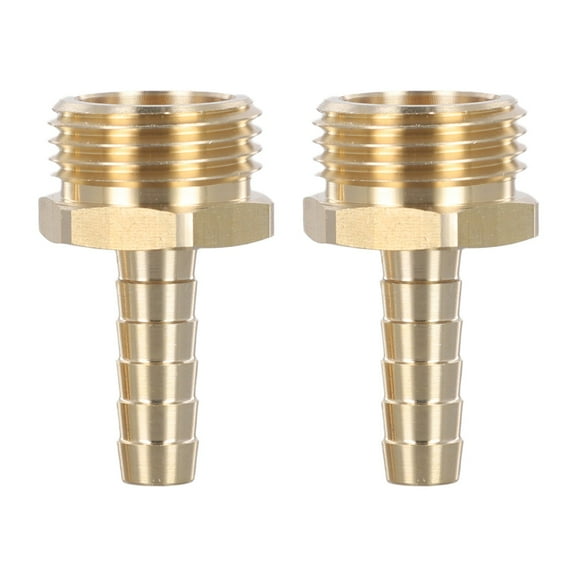 2Pcs Brass Hose Adapter: 3/8” Barb And 3/4” Ght Outer, Hose Fittings