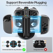 Switch 2 Controller Charger for Joy-pad 2, Joycon 2 Charging Dock for Any Direction Charging, 9 Light Modes Switch 2 Joycon Charger Station for Wii Case & Storage