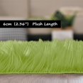 thumbnail image 3 of LAICAIW Green Fluffy Rugs for Bedroom Living Room Decor Faux Fur Sheepskin Rug 2x3 Washable Furry Shaggy Dorm Rug Bedside Soft Fuzzy Rug Rectangle, 3 of 7