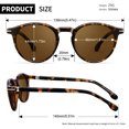 thumbnail image 5 of Joopin Acetate Polarized Sunglasses for Women Men Retro Round Sun Glasses UV Protection Trendy Shady Rays, 5 of 8