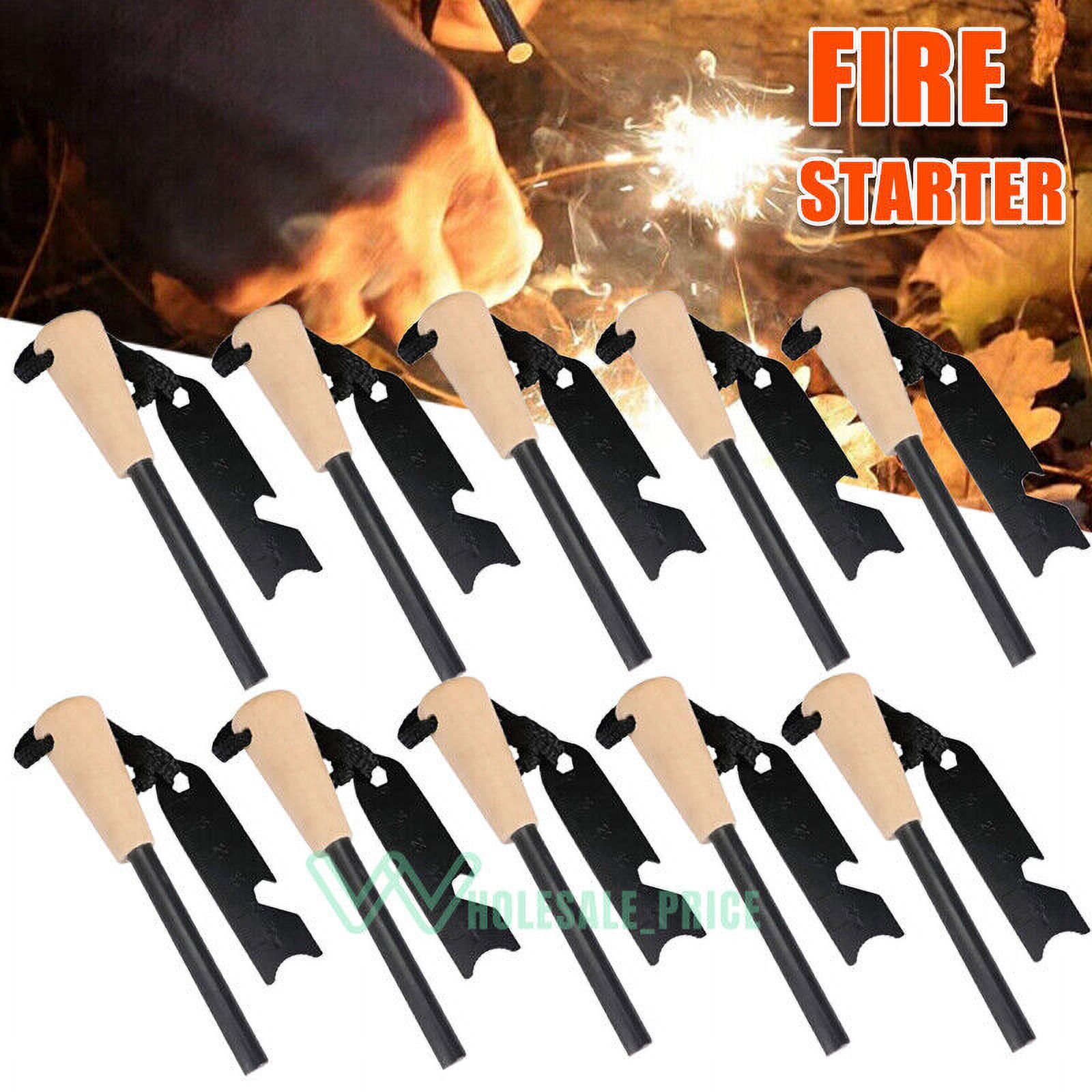 Magnesium Ferro Rod Fire Starter Emergency Ferrocerium Survival Friction Flint